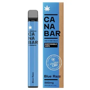 500mg Blue Razz CANABAR™ Disposable CBD Vape Device CBD   CBG | 700 Puffs