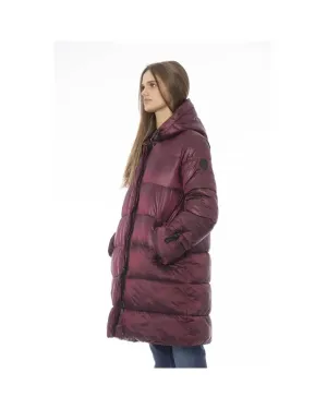 Baldinini Trend Women's Burgundy Nylon Jackets & Coat - 2XL