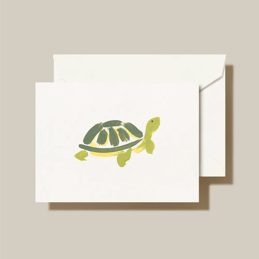 Brushstroke Turtle Note Card