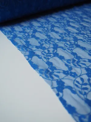 Cobalt Trailing Flower Lace