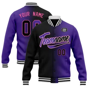 Custom Gradient Fashion Jacket Bomber Full-Snap Varsity Letterman Personalized Jacket FZ005-D028016-12