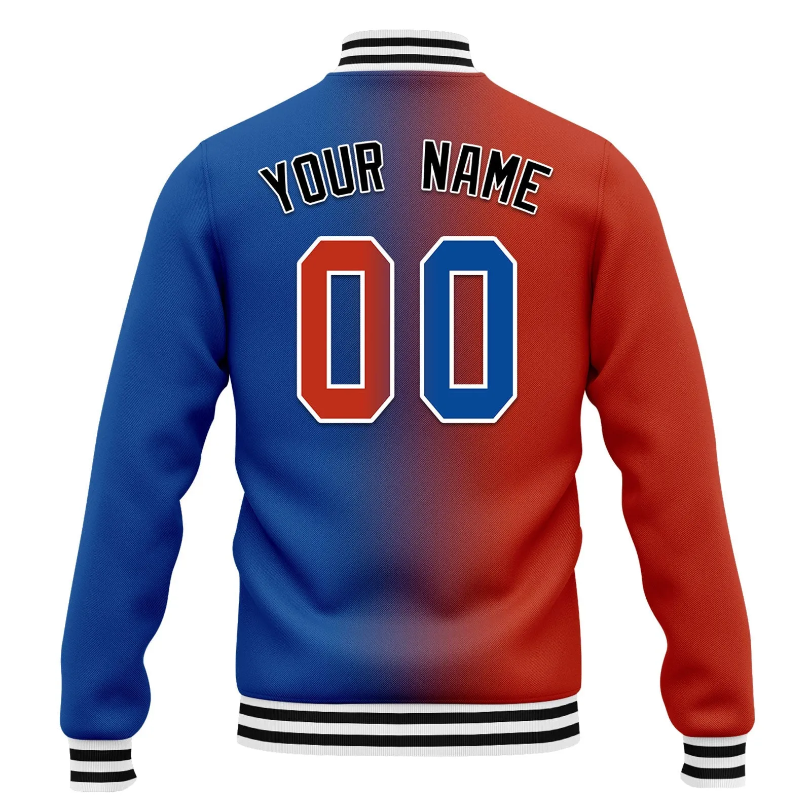 Custom Gradient Fashion Jacket Bomber Full-Snap Varsity Letterman Personalized Jacket FZ005-D028016-13