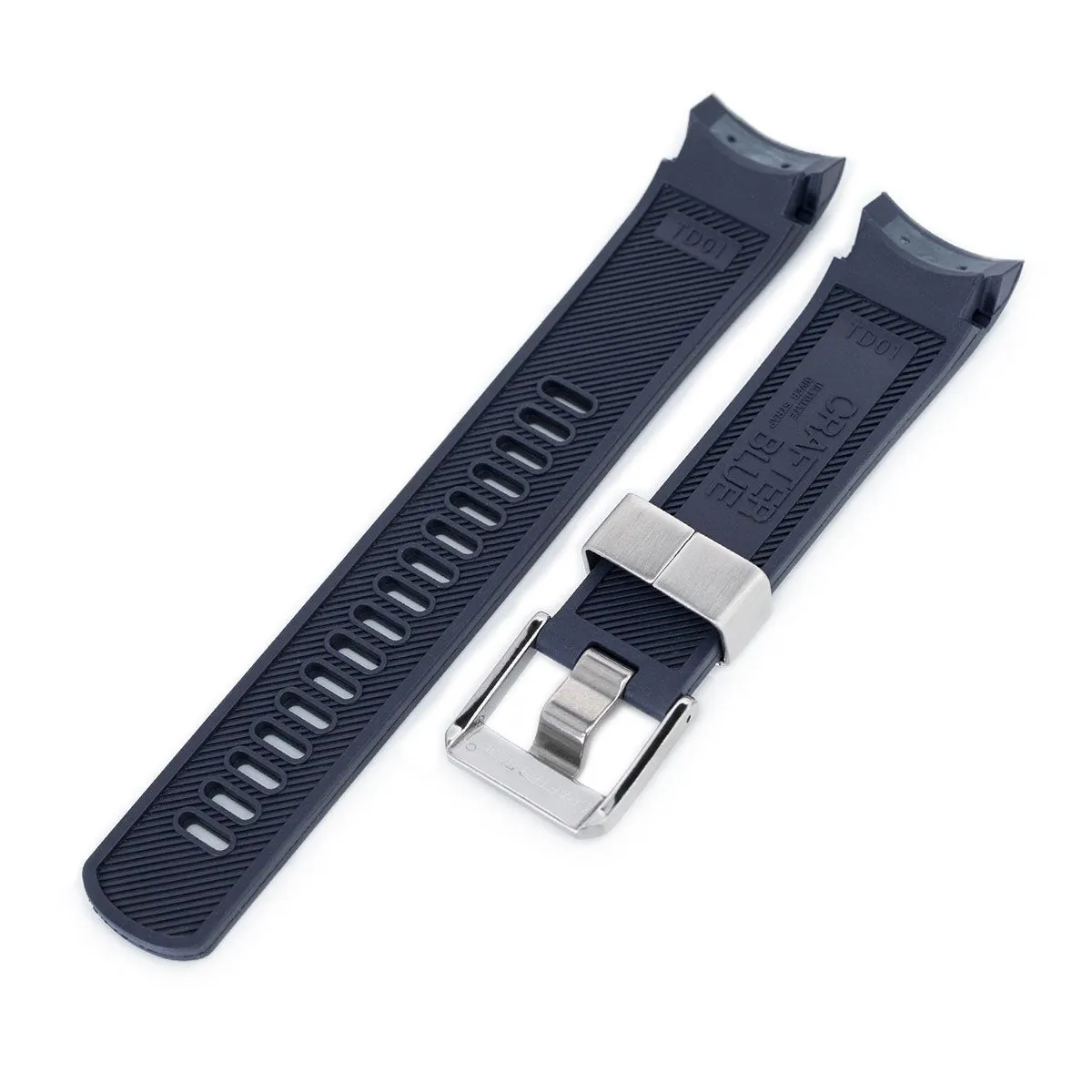 Dark Blue Curved End Rubber Strap for TUD BB M79230