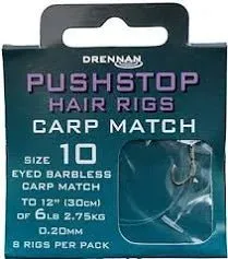 Drennan Pushstop Hair Rigs Carp Match