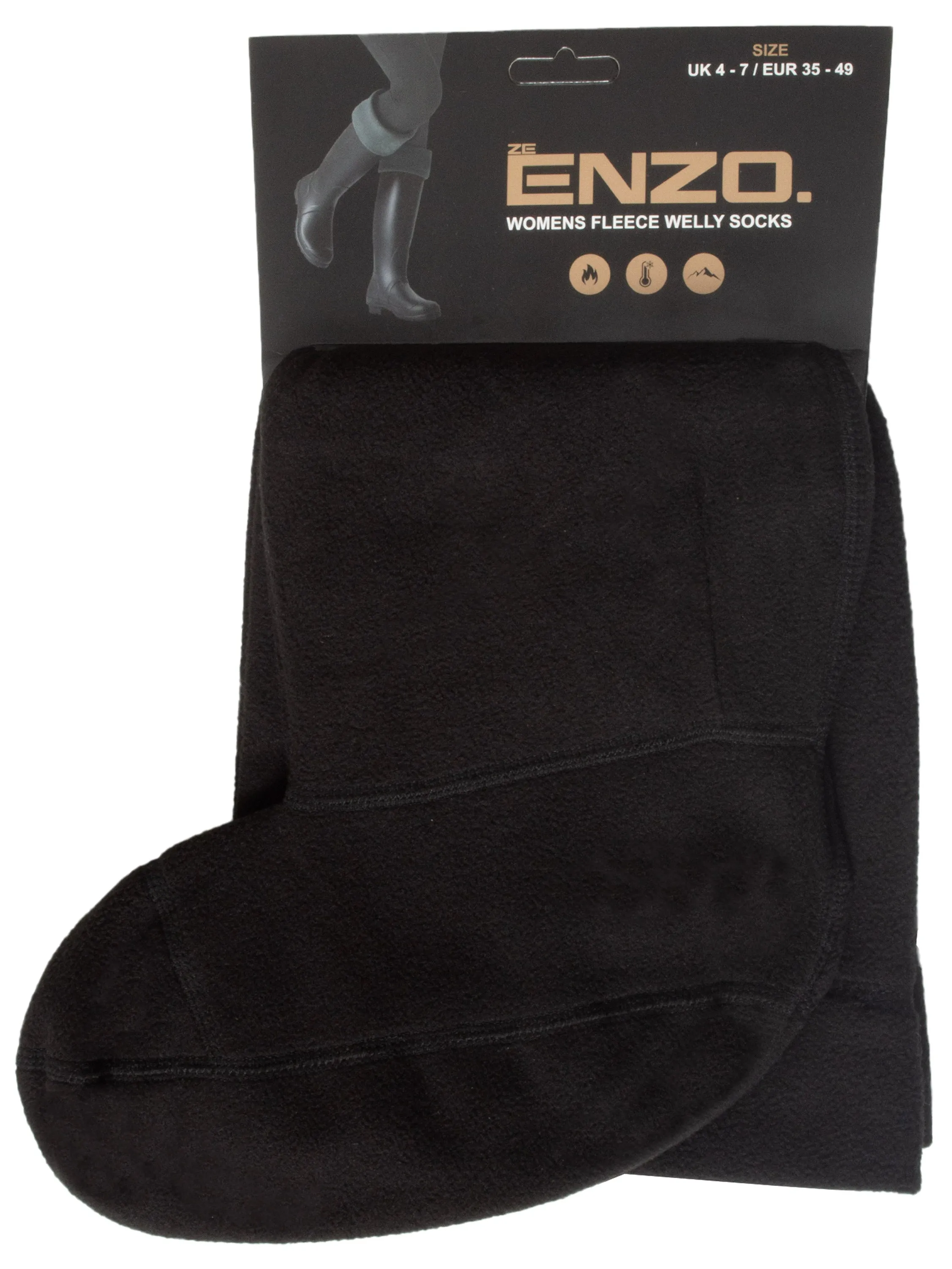 Enzo | Womens Fleece Wellie Socks