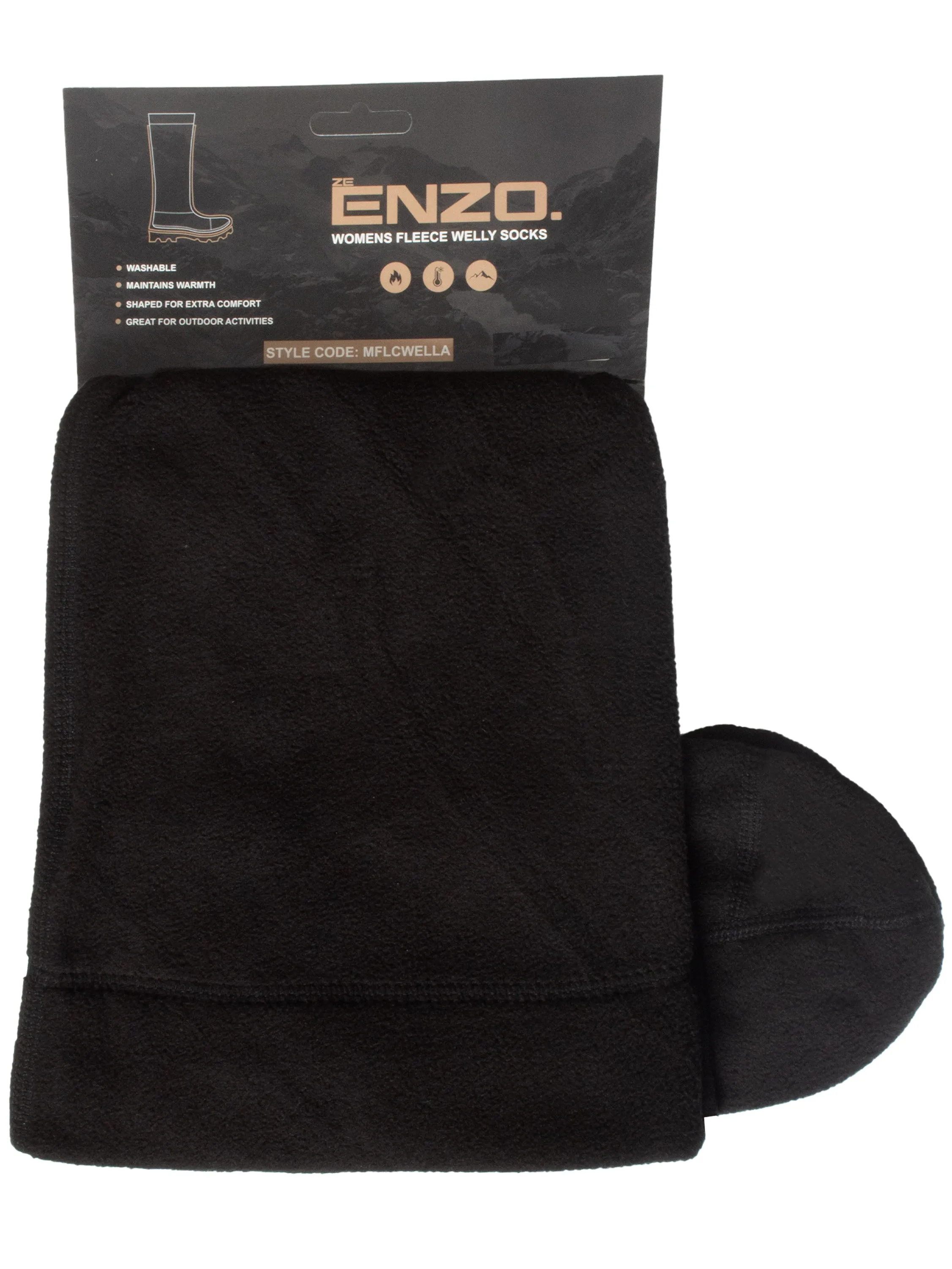 Enzo | Womens Fleece Wellie Socks