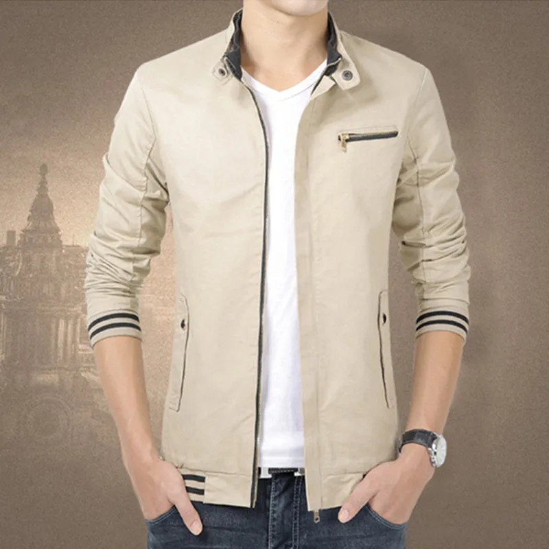 Fashionable Cotton Casual Zipper Jacket