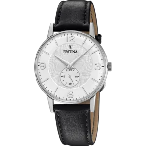 Festina Retro Leather Analog Mens Watch I Model F20566/2 Quartz Movement