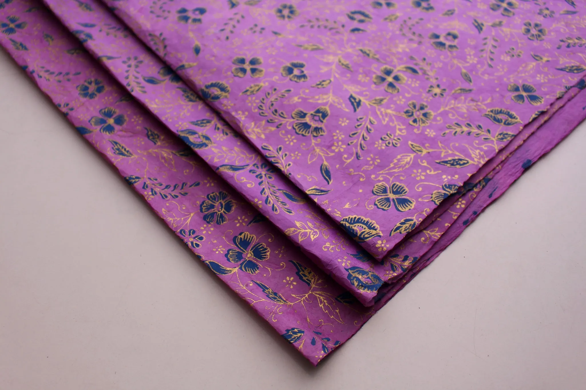 Flower Printed Purple Gift wrapping Paper