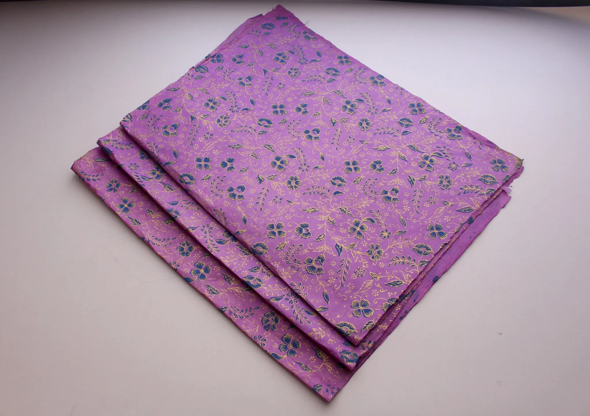 Flower Printed Purple Gift wrapping Paper