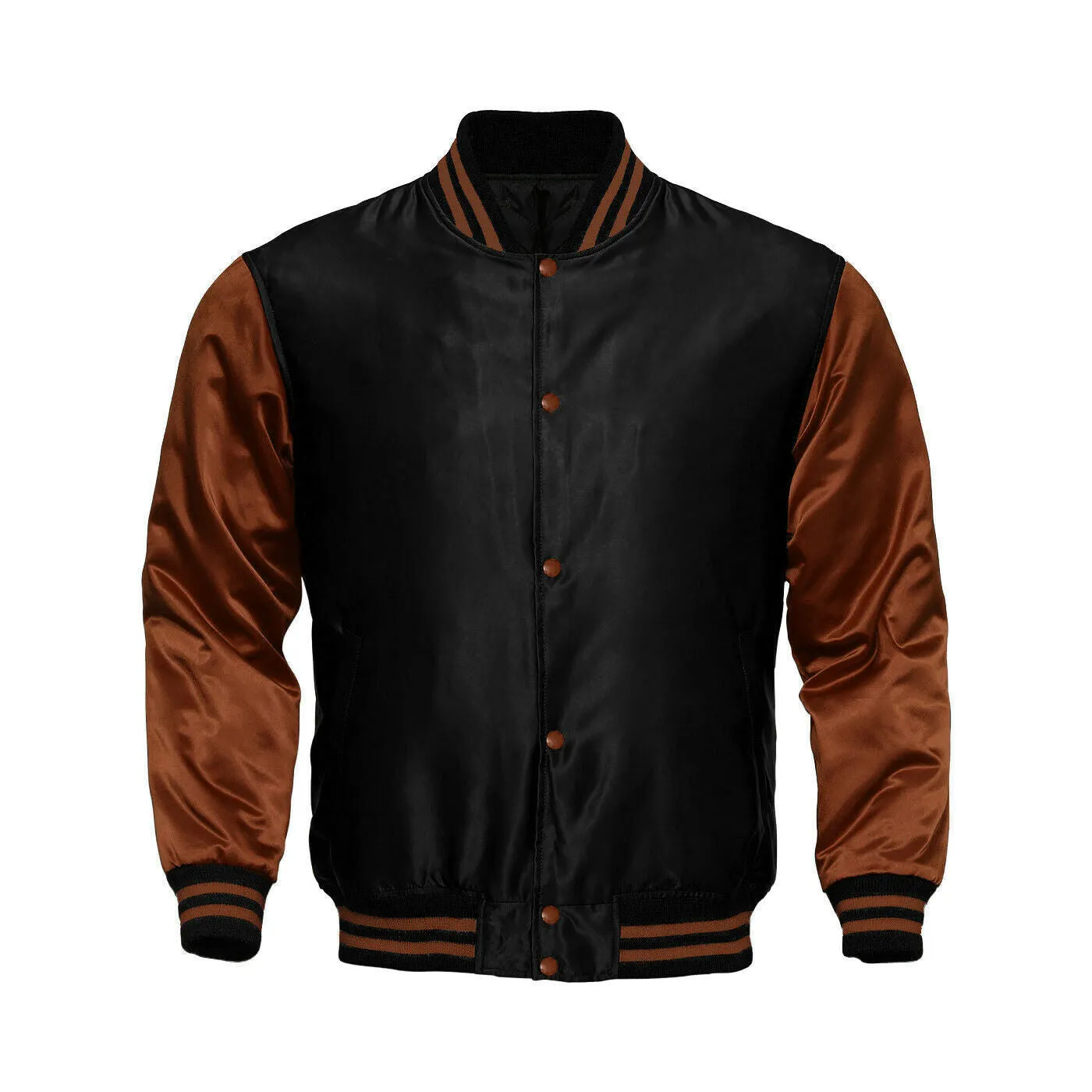 Kids Satin Jacket Black/Brown