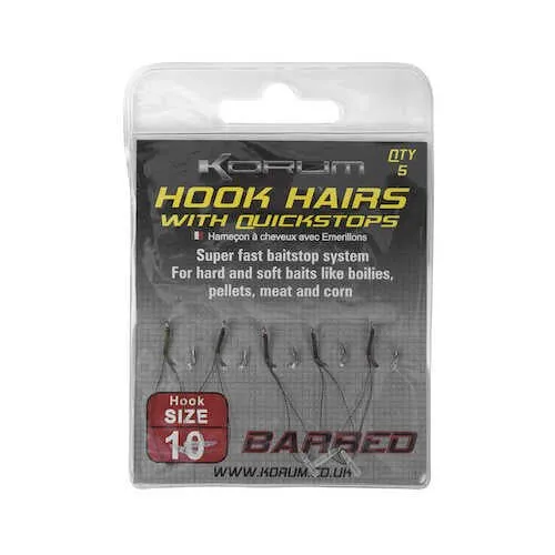 Korum Hook Hairs with Quickstops