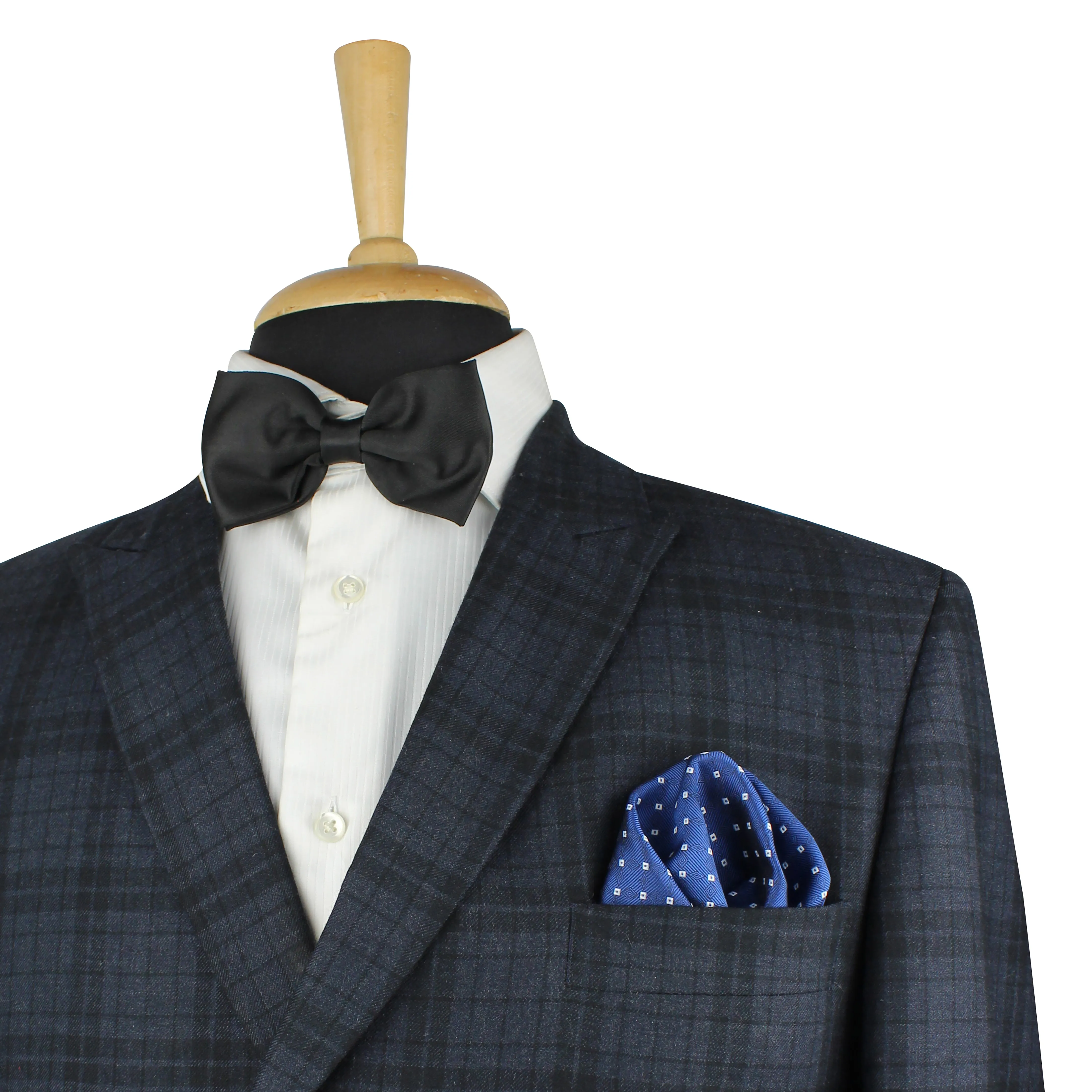 Kovove Blue Checkered Pocket Square For Men