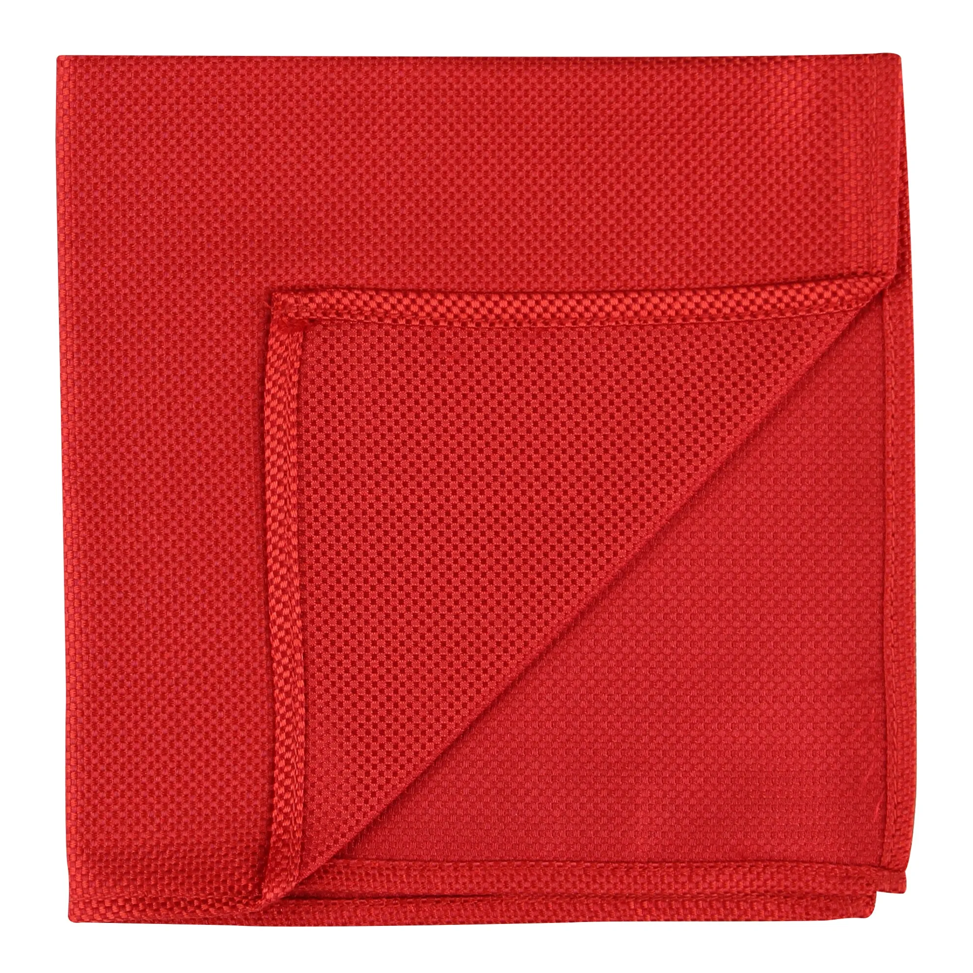 Kovove The Elegant Self Striped Red Pocket Square For Men