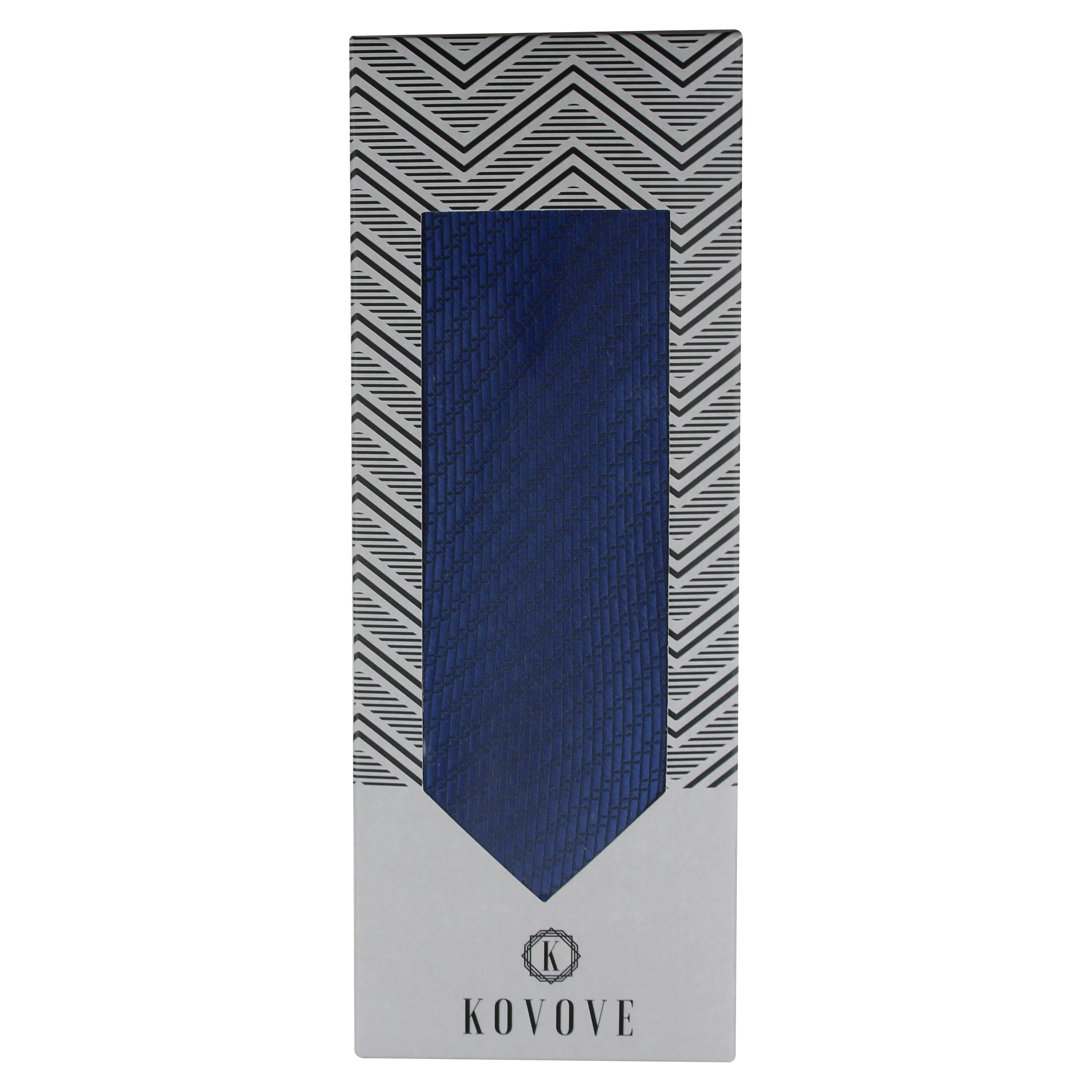 Kovove The Energise Self Pattern Blue Necktie For Men