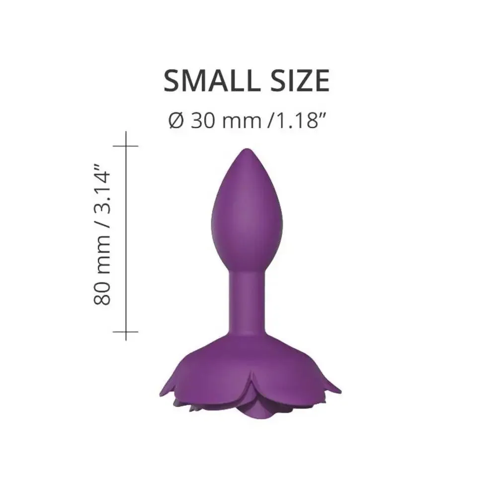 Love to Love Silicone Purple Open Rose Small Butt Plug