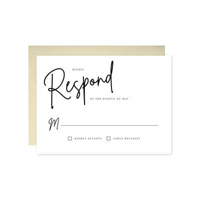 Modern Script Wedding RSVP