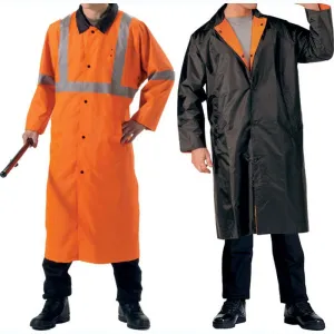 Orange To Black - Reversible Reflective Rain Parka