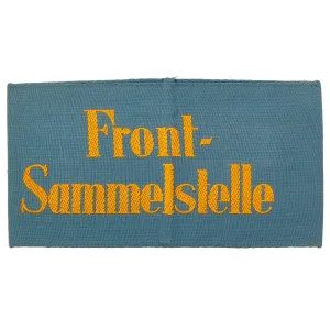 Original German WWII Front Collecting Point Personnel Embroidered Armband - Front-Sammelstelle