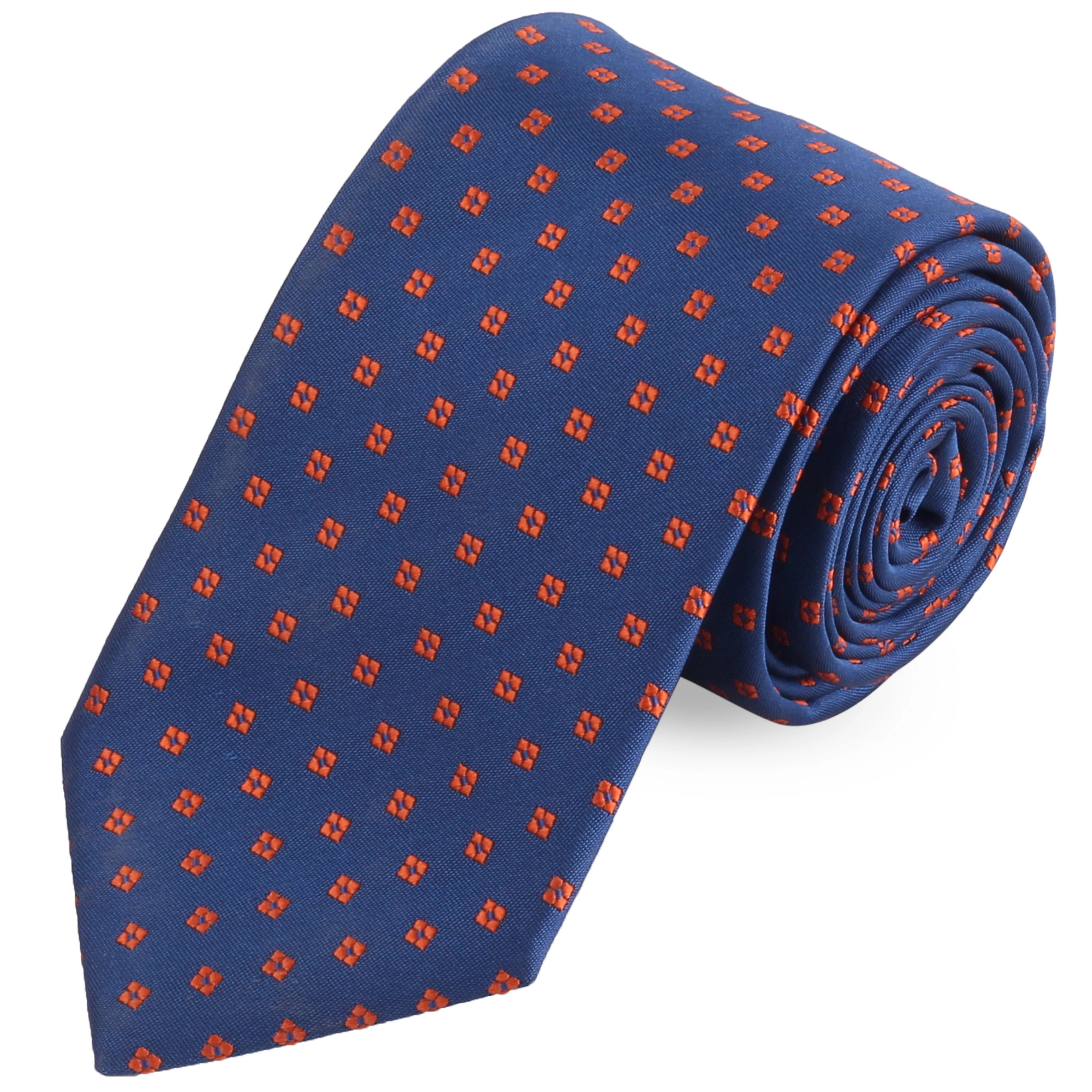 Peluche Graceful Square Blue Colored Microfiber Necktie For Men