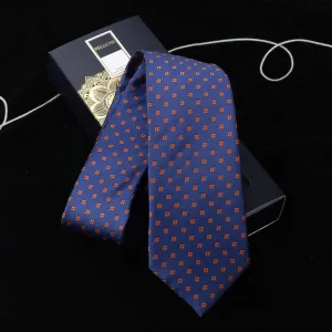 Peluche Graceful Square Blue Colored Microfiber Necktie For Men