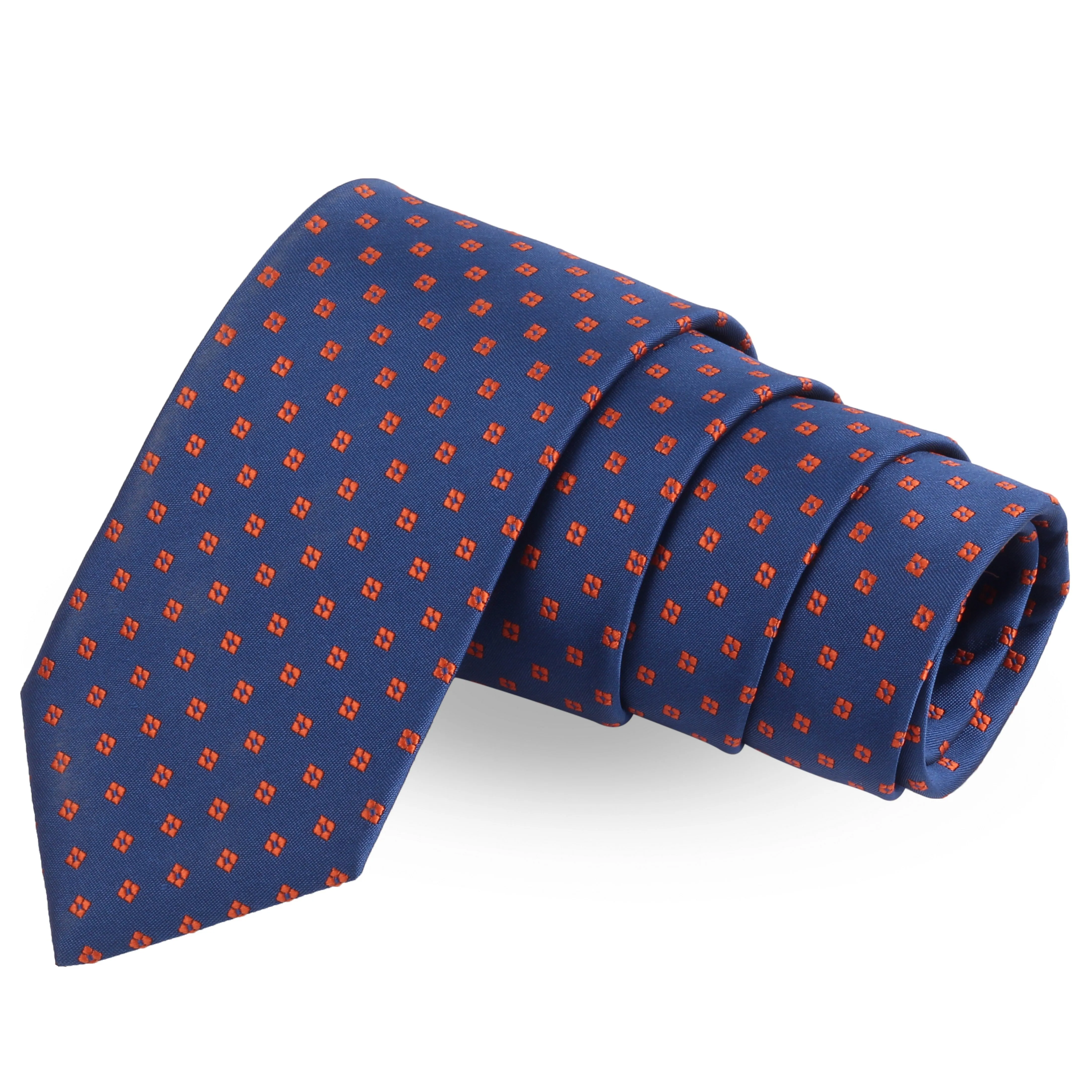 Peluche Graceful Square Blue Colored Microfiber Necktie For Men