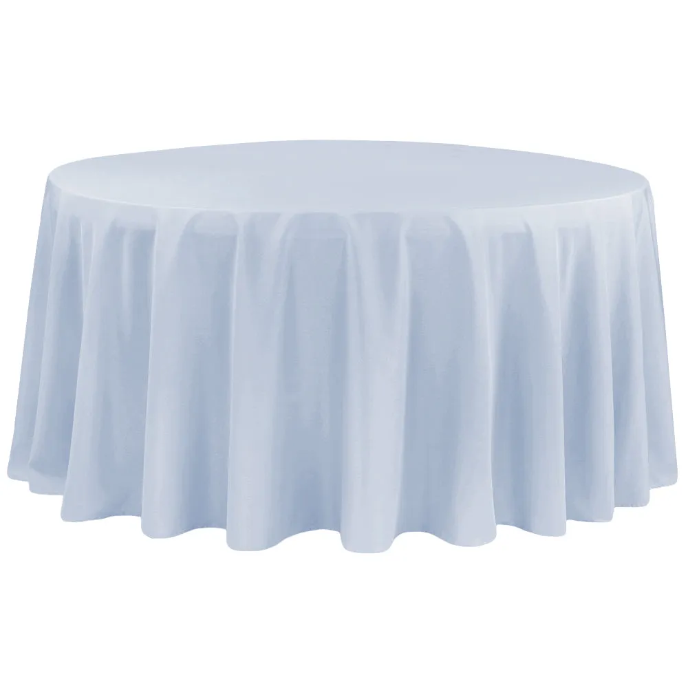 Polyester 108" Round Tablecloth - Dusty Blue