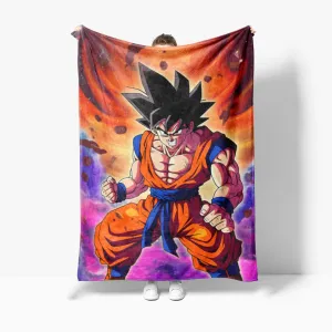 Saiyan Sherpa Plush Fleece Blanket - Dragon Ball Z