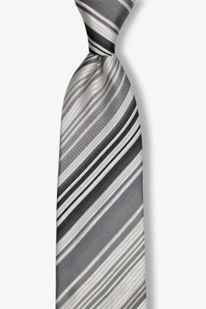 Silver Core Striped Traditional Tie