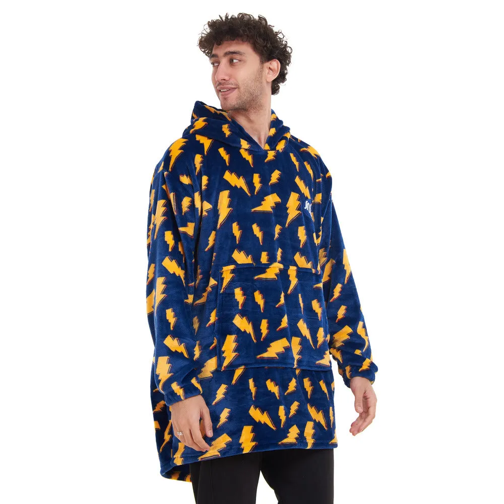 Snuggs Blanket Hoodie Dark Blue Bolt