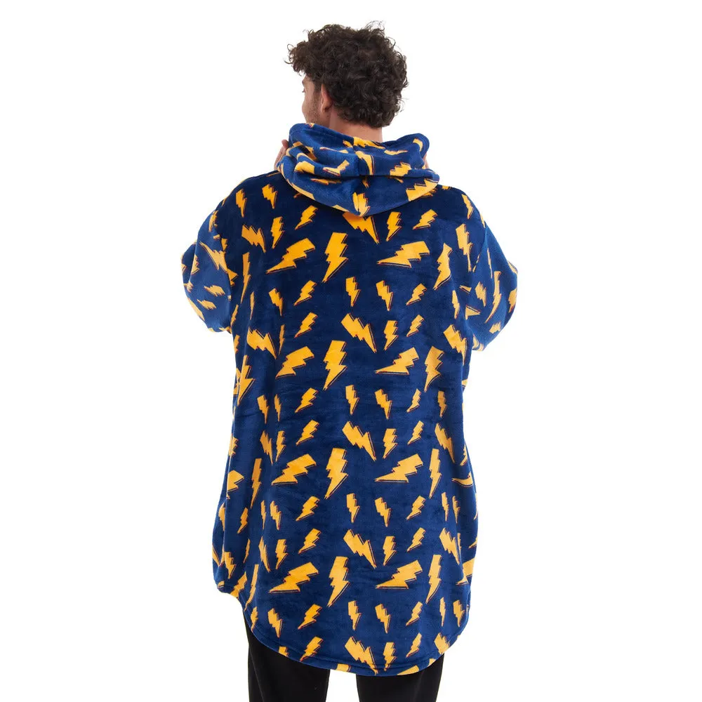 Snuggs Blanket Hoodie Dark Blue Bolt