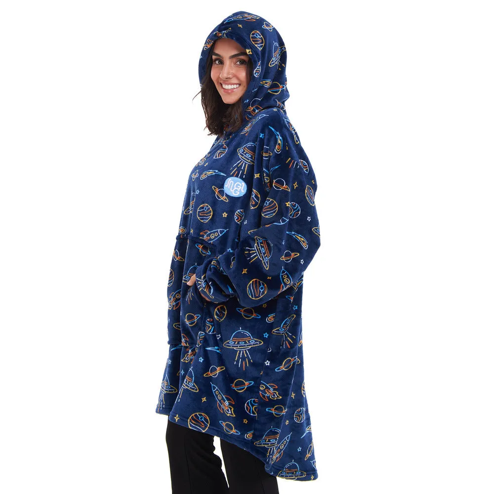 Snuggs Blanket Hoodie Dark Blue space