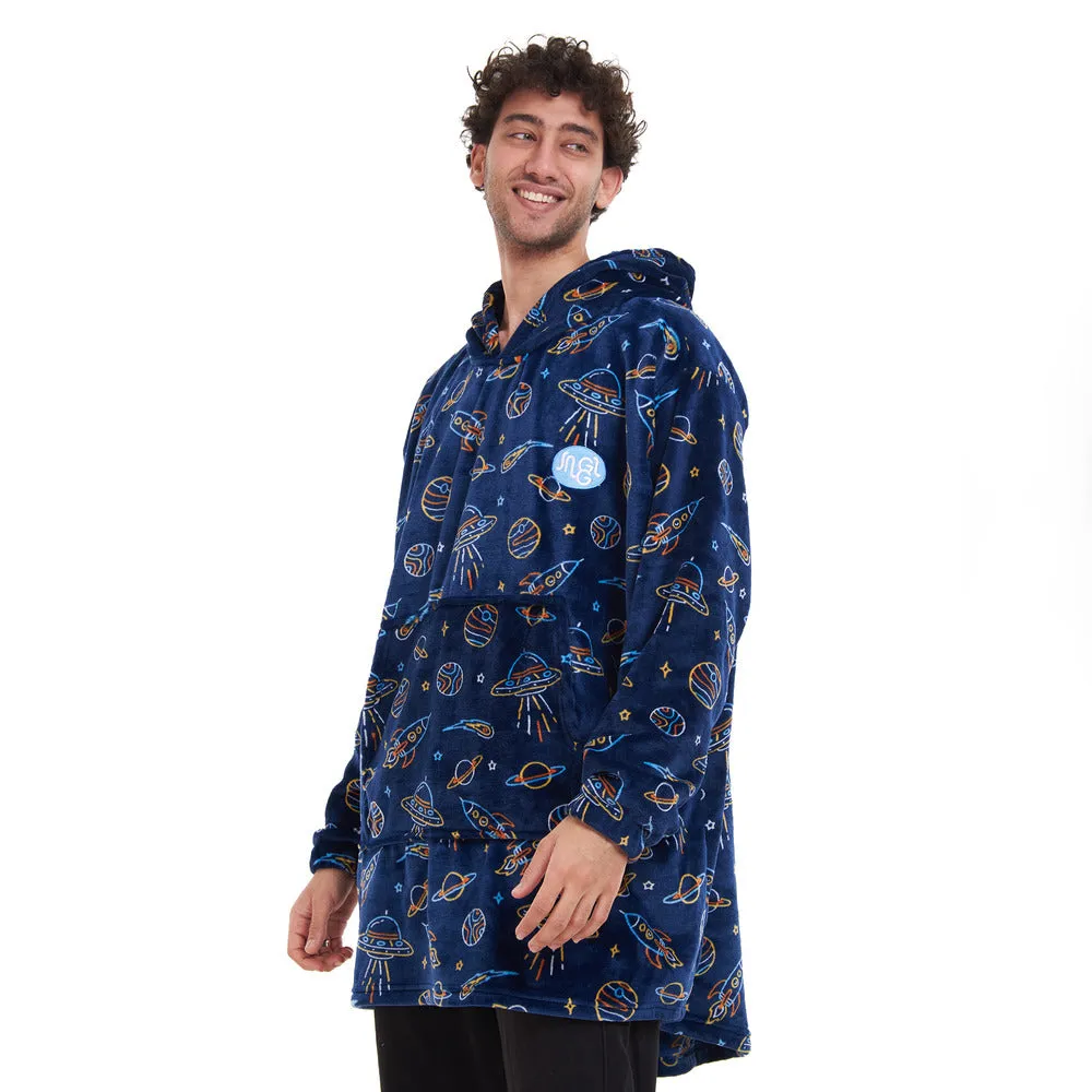 Snuggs Blanket Hoodie Dark Blue space