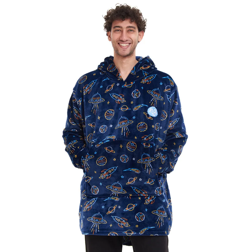 Snuggs Blanket Hoodie Dark Blue space