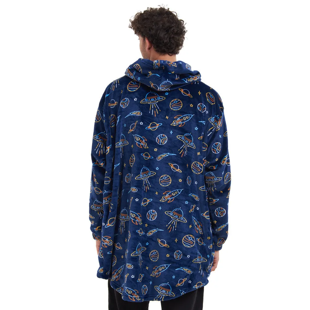 Snuggs Blanket Hoodie Dark Blue space