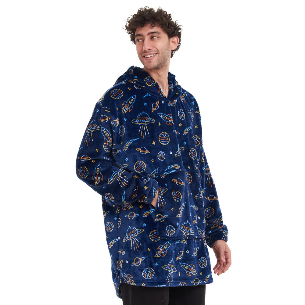 Snuggs Blanket Hoodie Dark Blue space