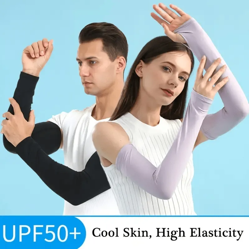 Unisex Thumb Hole Arm Sleeves with Sun Protection